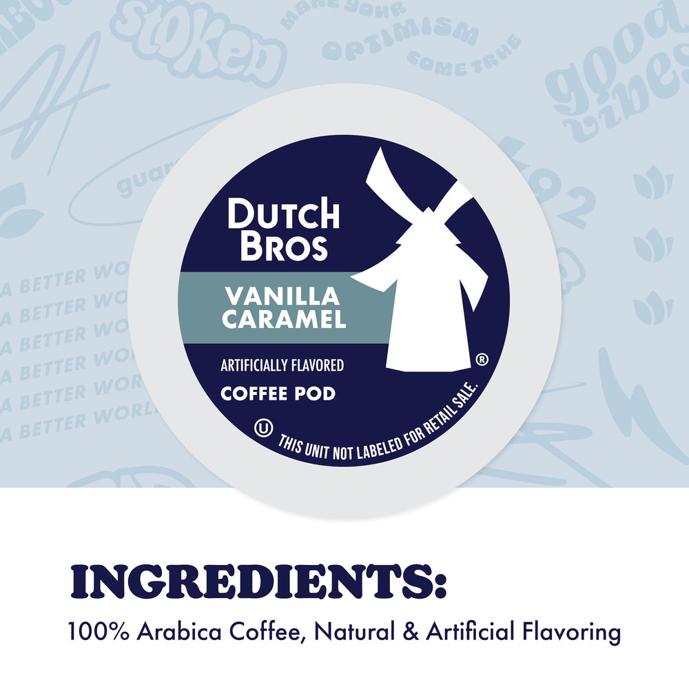 Dutch Bros etiqueta nutrición y origen del café para información clara