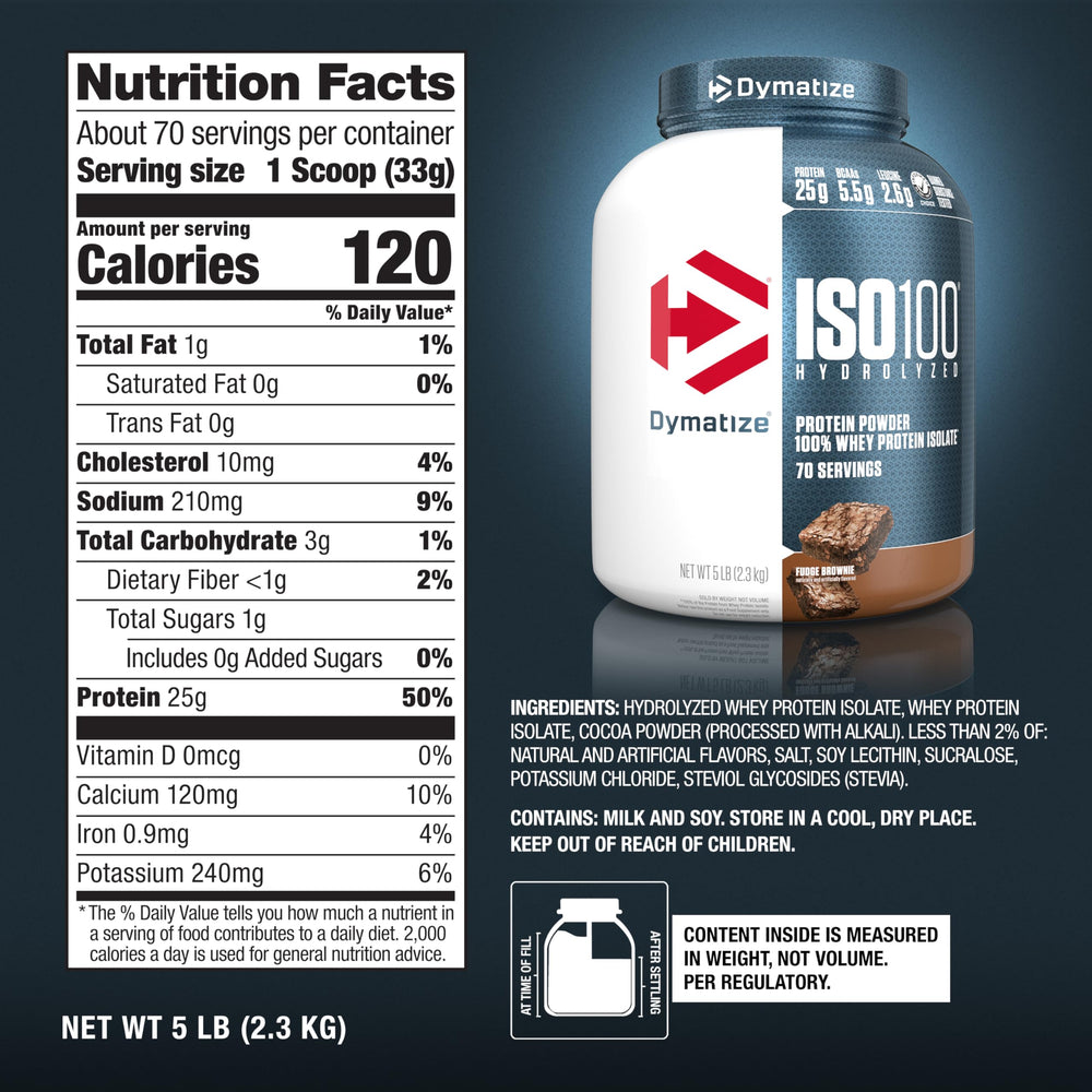 Dymatize ISO100 en ambiente de gimnasio junto a toalla y botella, ideal para recuperación post-entreno