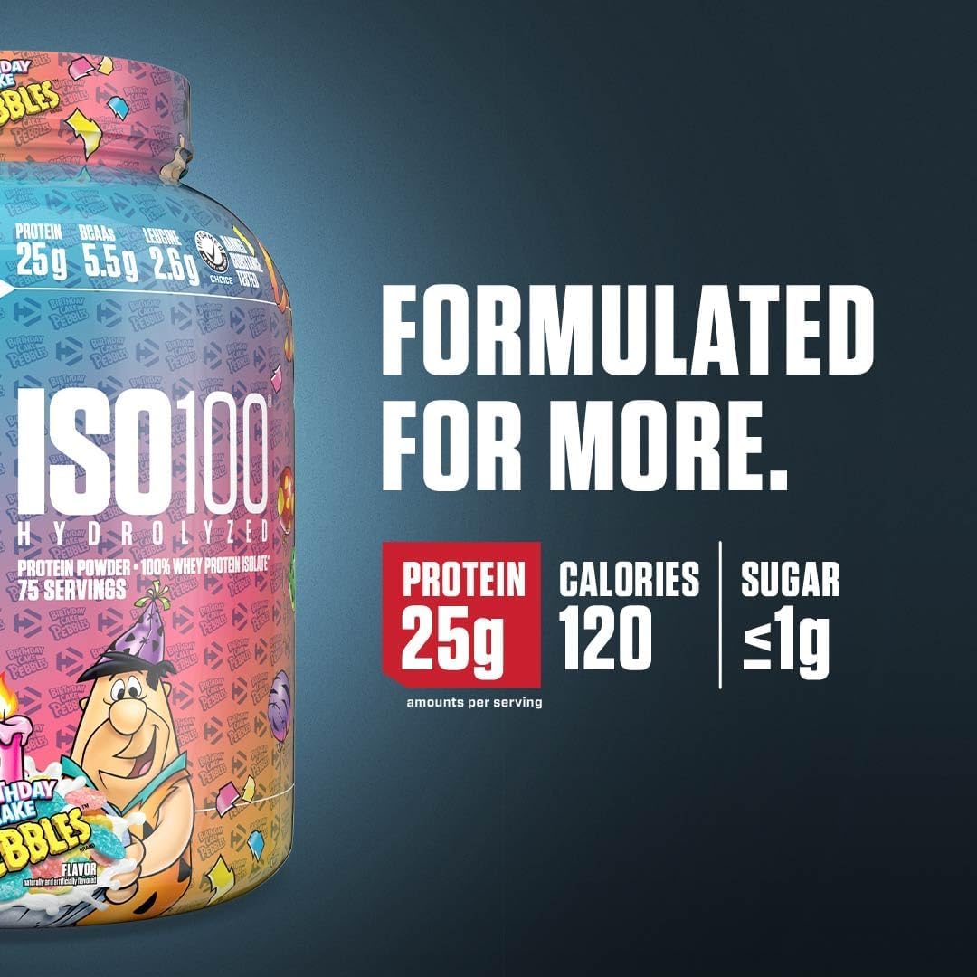 Dymatize ISO100 polvo textura fina lista para mezclar y rápida disolución