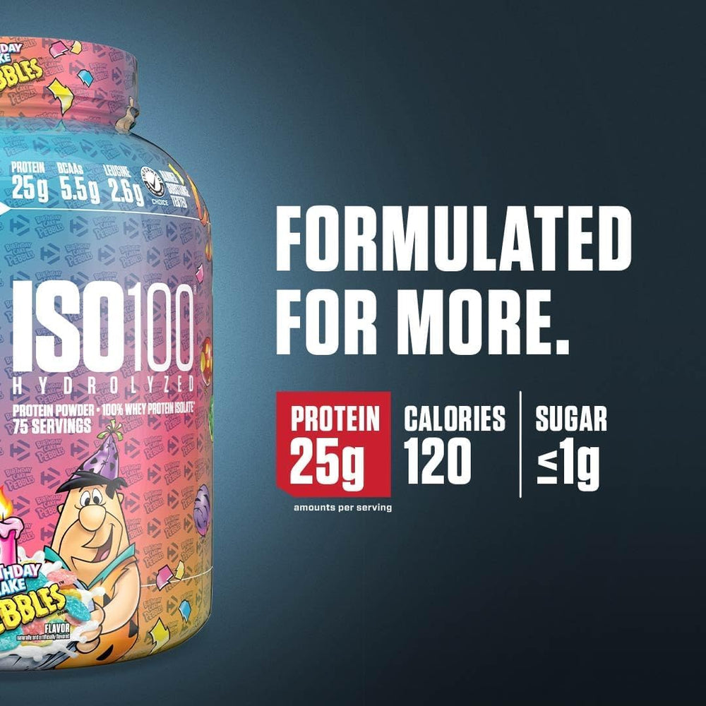 Dymatize ISO100 polvo textura fina lista para mezclar y rápida disolución