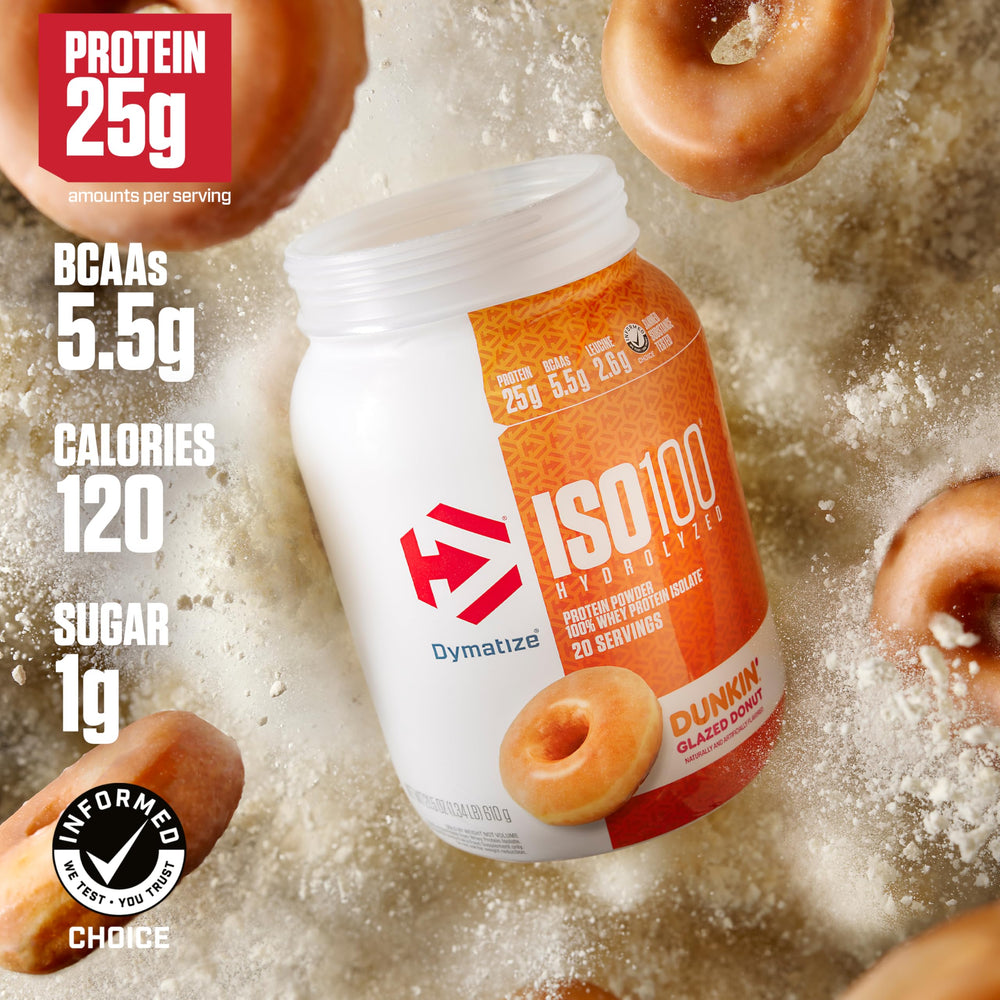 Dymatize batido cremoso con sabor glaseado y textura apetecible