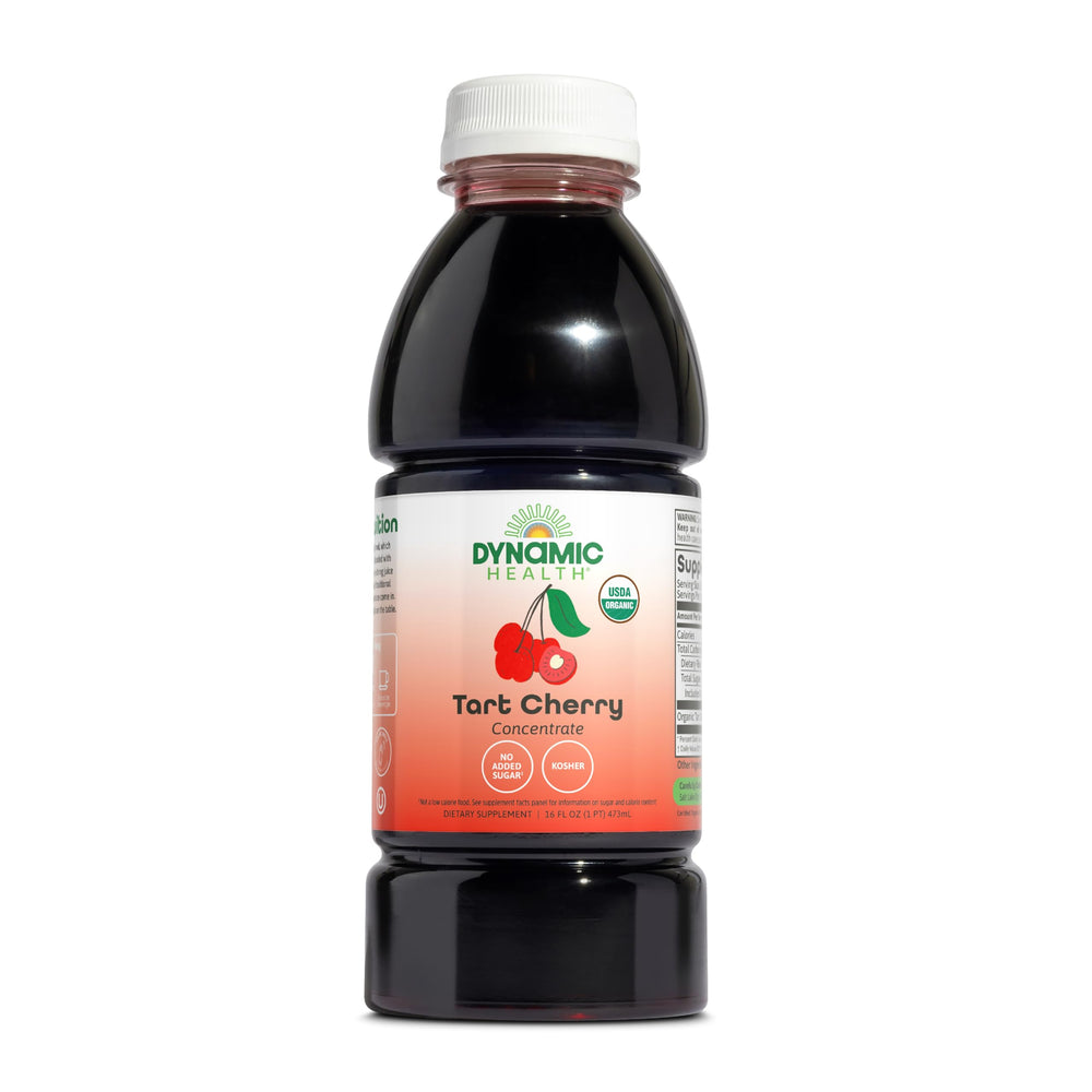 Dynamic Health botella frontal mostrando la etiqueta y volumen, transmite confianza