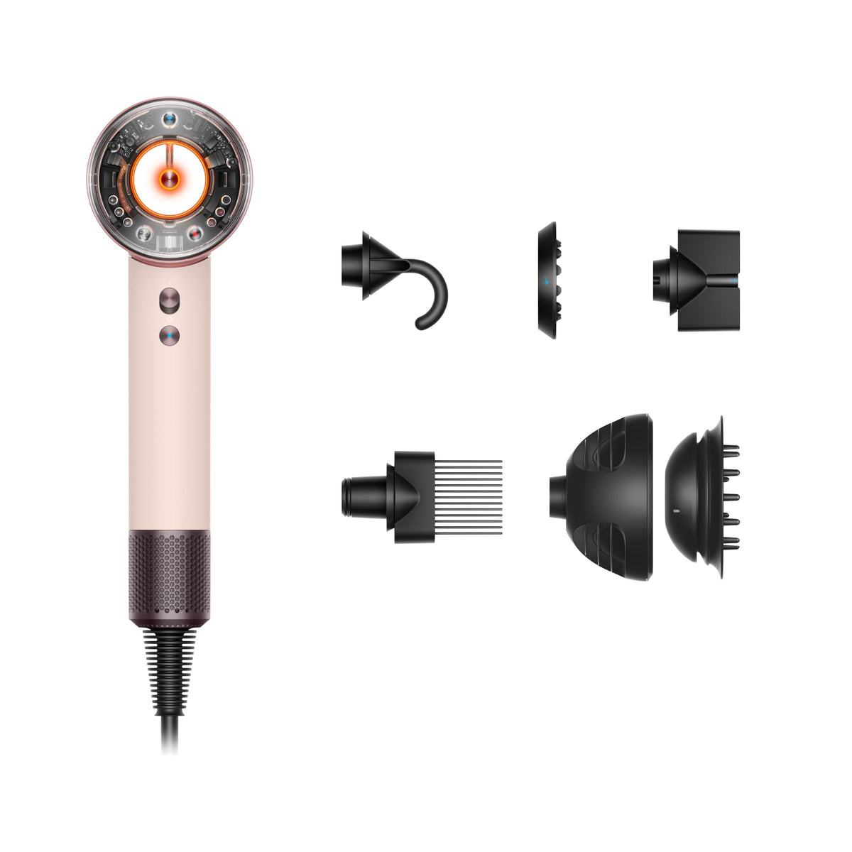 Dyson Supersonic Nural frontal mostrando diseño Ceramic Pink y rendimiento