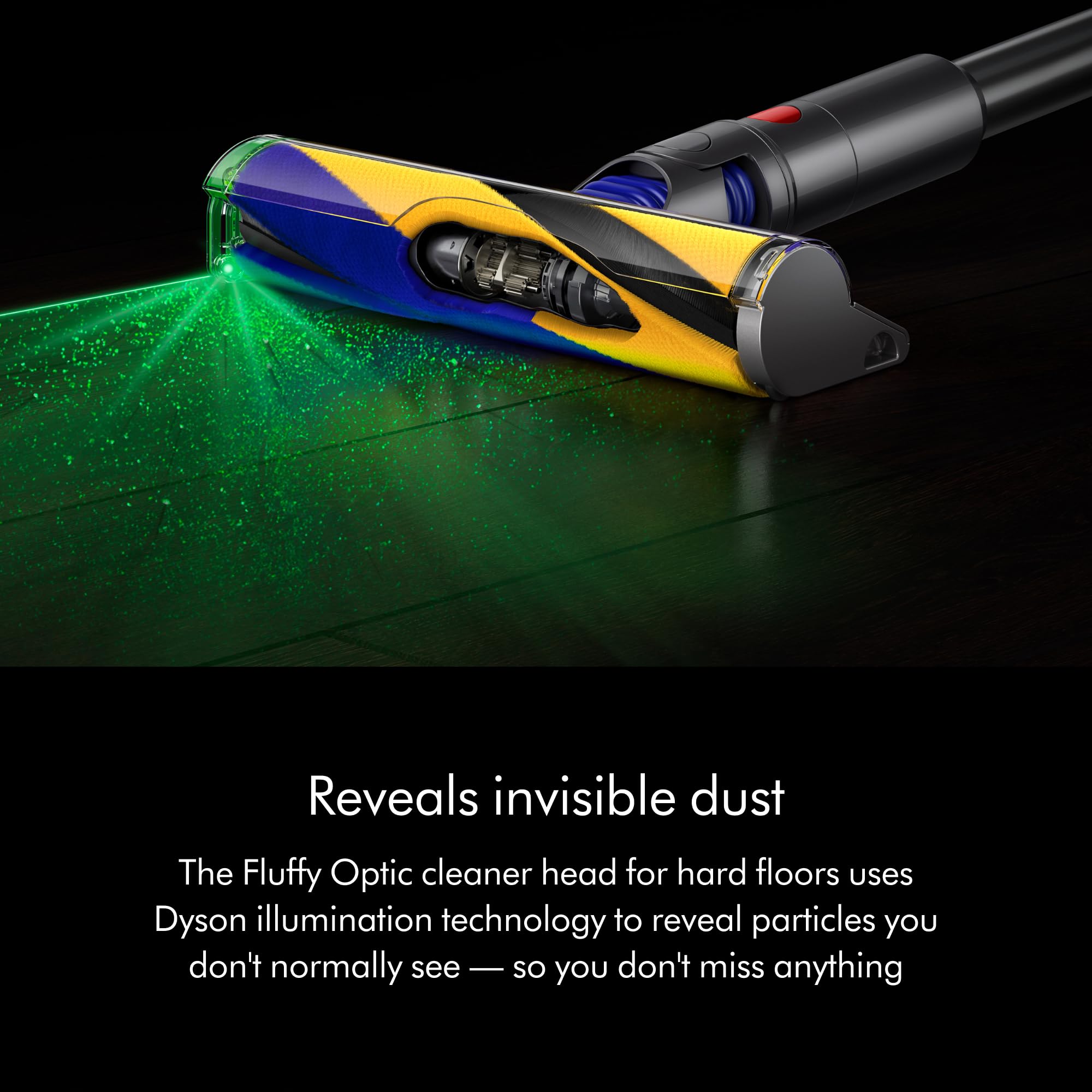Dyson V15 detalle del Digital Motorbar que evita enredos y limpia profundo