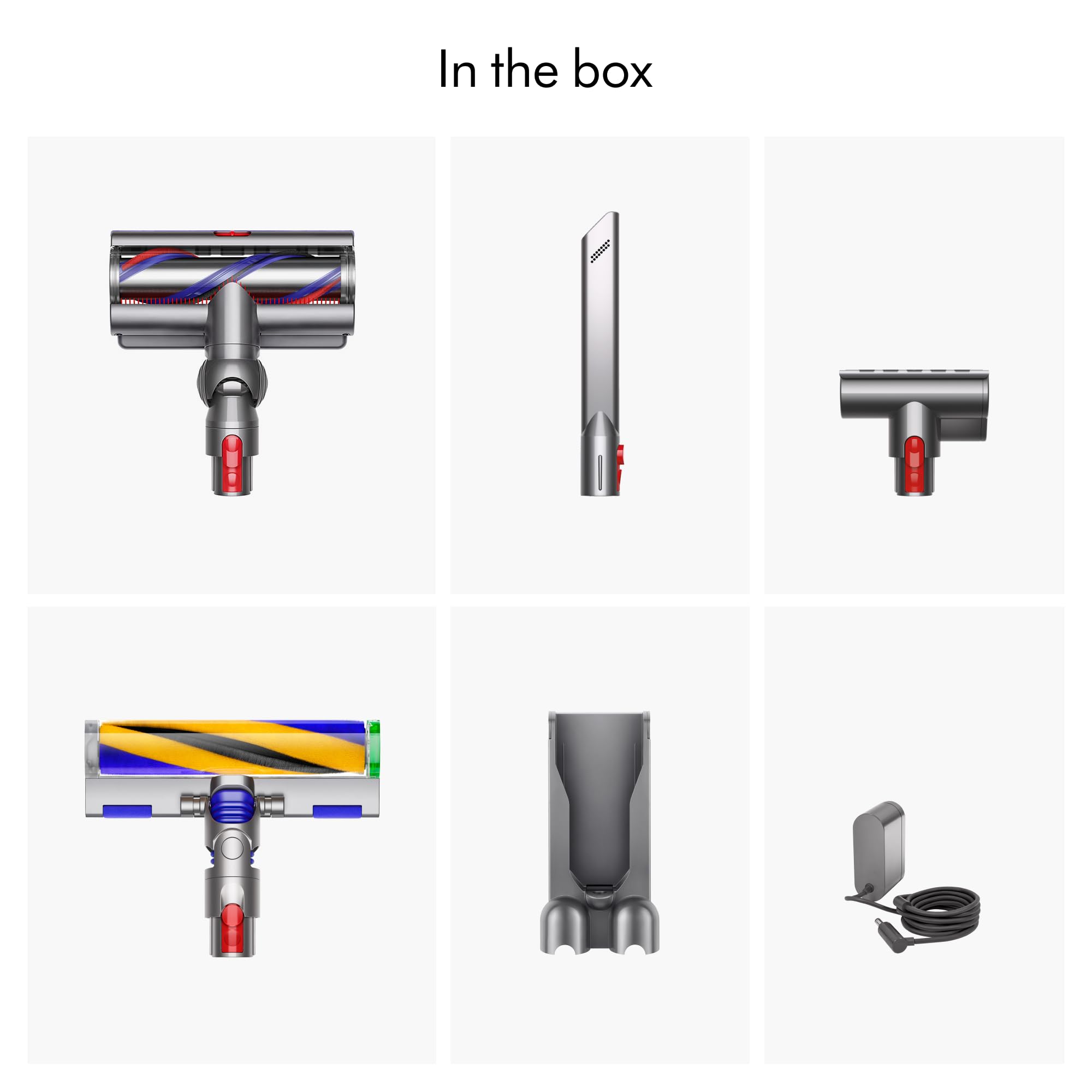Dyson V15 en salón limpiando suelos y tapicería eficientemente