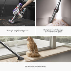 Dyson V8 Plus convertida a aspiradora de mano para tapicerías y coches