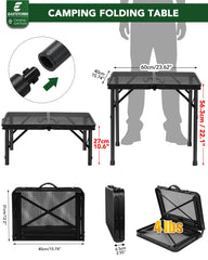 E EASTSTORM folded compact size fitting in a backpack for easy transport benefit