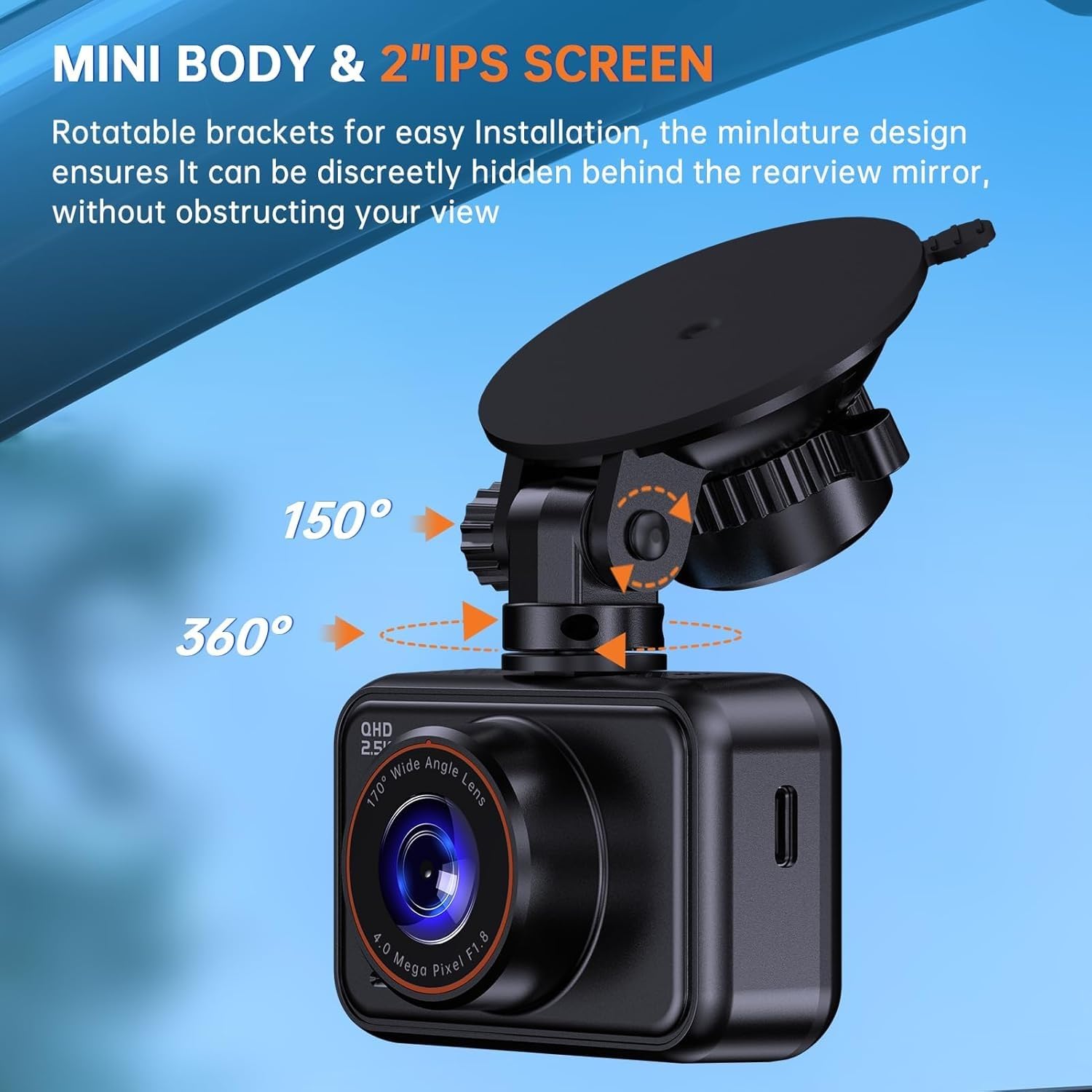 E-YEEGER S60 montaje de ventosa 360°, ajuste sencillo del ángulo