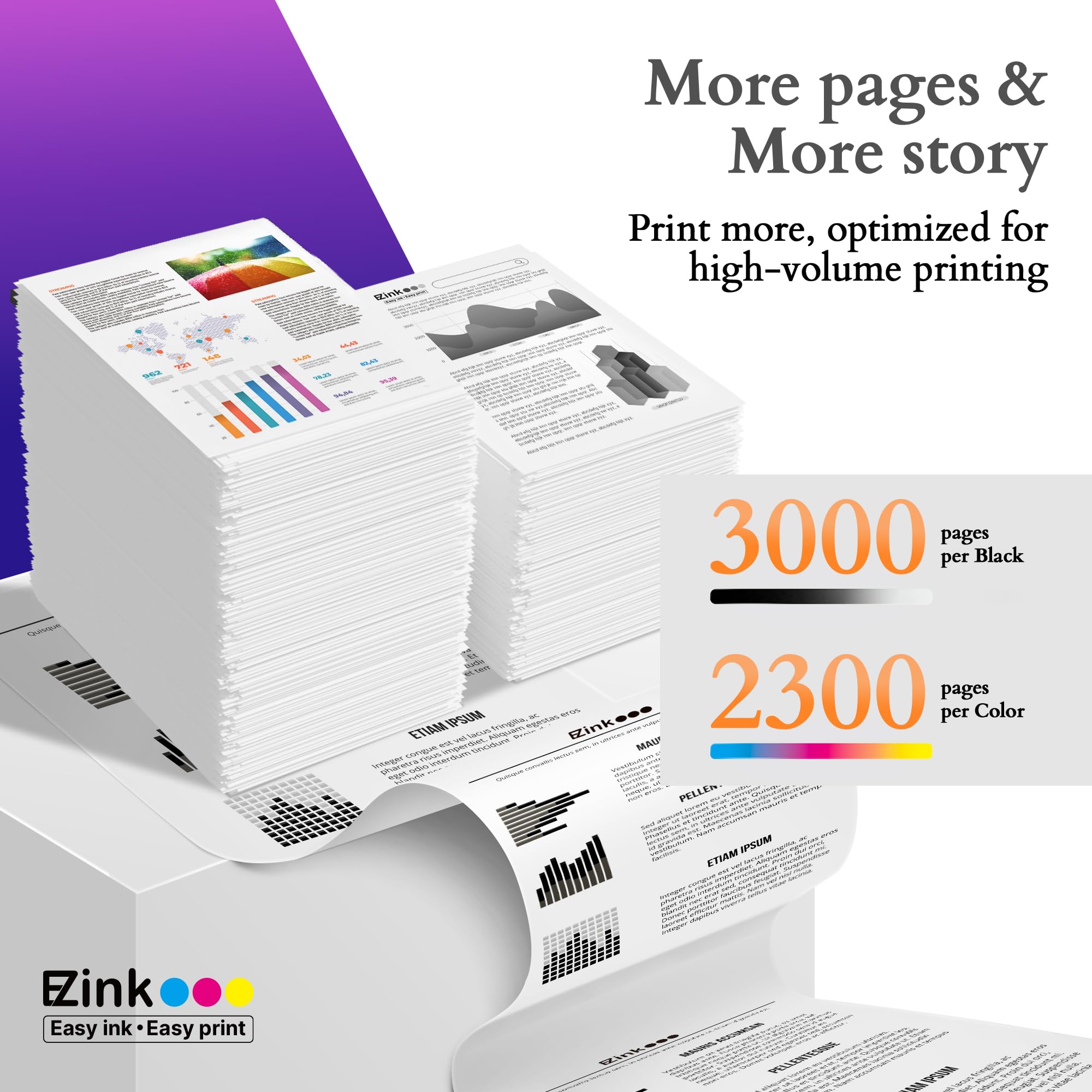 E-Z Ink primer plano del tóner cian mostrando textura fina y calidad de color