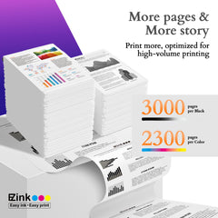 E-Z Ink primer plano del tóner cian mostrando textura fina y calidad de color