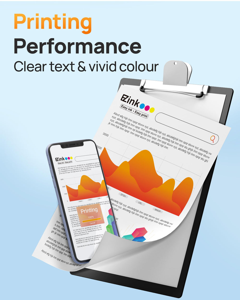 E-Z Ink set completo cinco cartuchos para impresión doméstica eficiente