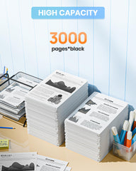 E-Z Ink detalle del tóner en la superficie, consistencia de impresión uniforme