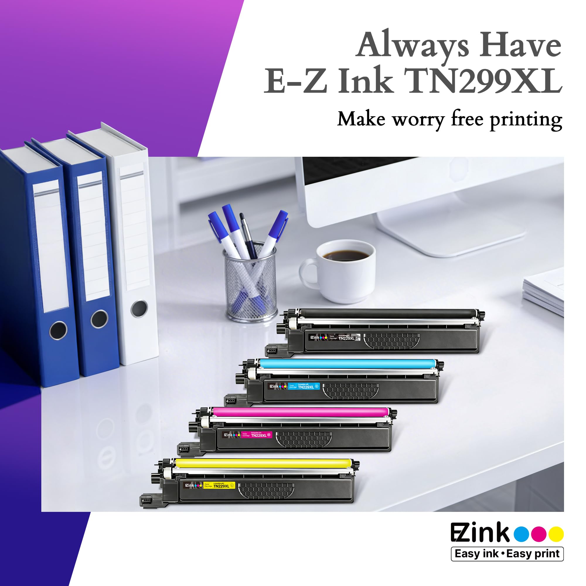 E-Z Ink comparación de tamaño del cartucho para referencia de escala en mano