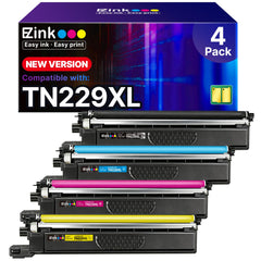 E-Z Ink frontal del embalaje mostrando el kit TN229XL y beneficios de ahorro