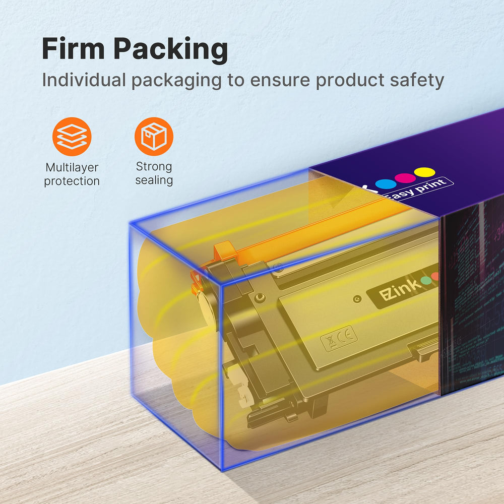 E-Z Ink etiqueta con lista de modelos Brother compatibles para seguridad