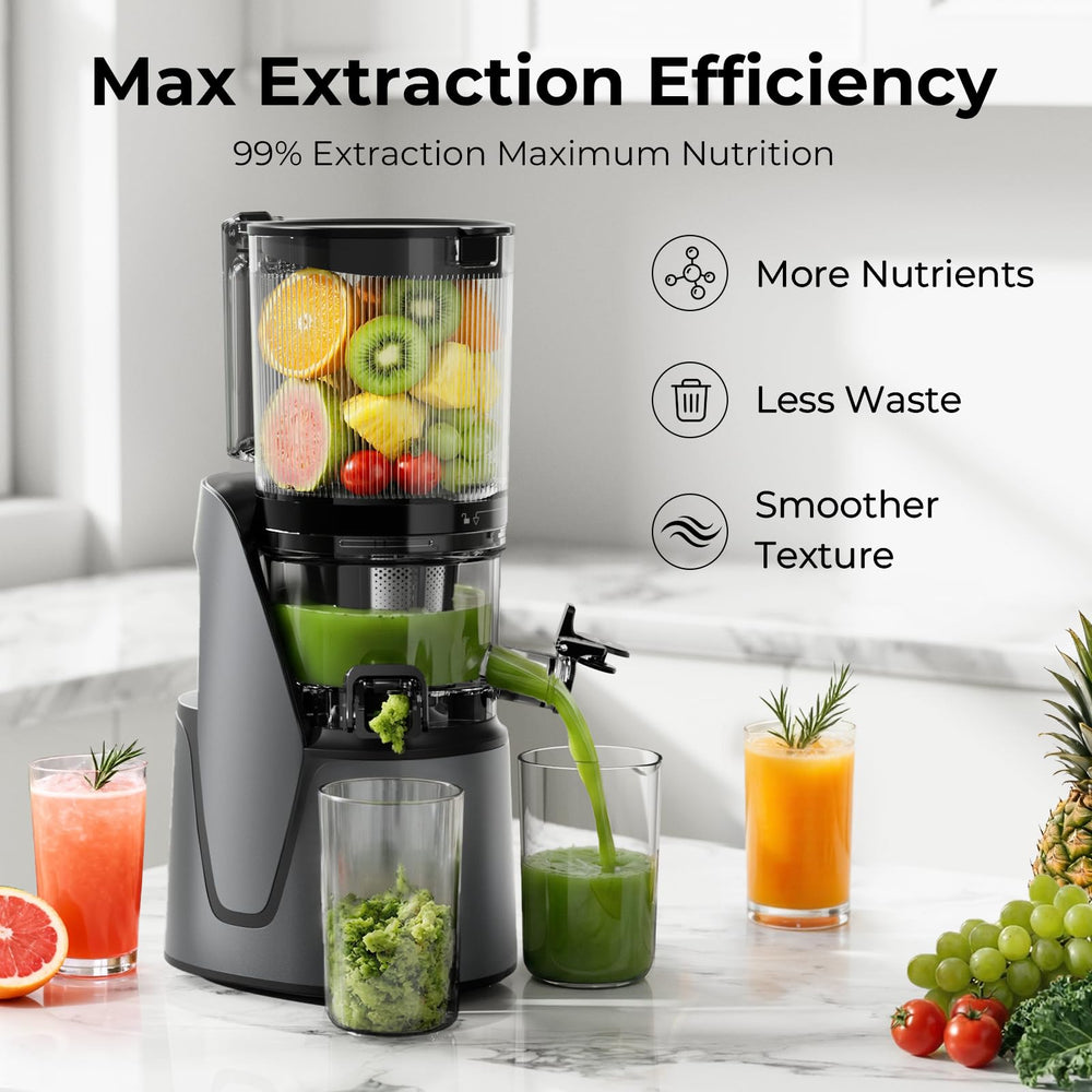 EanOruus exprimidor en uso en cocina moderna integrando estética y funcionalidad