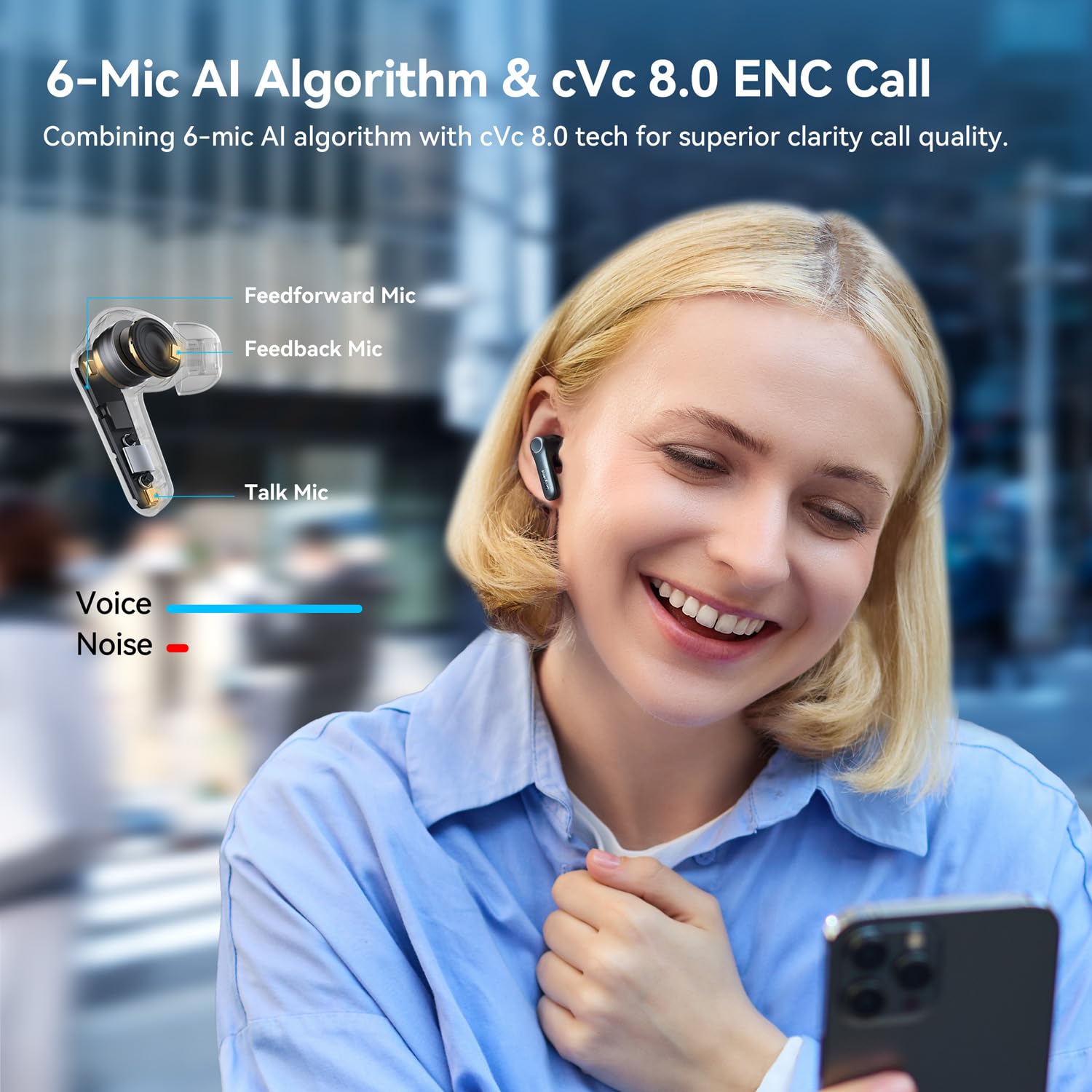 EarFun Air Pro 4 etiqueta trasera con características clave visibles