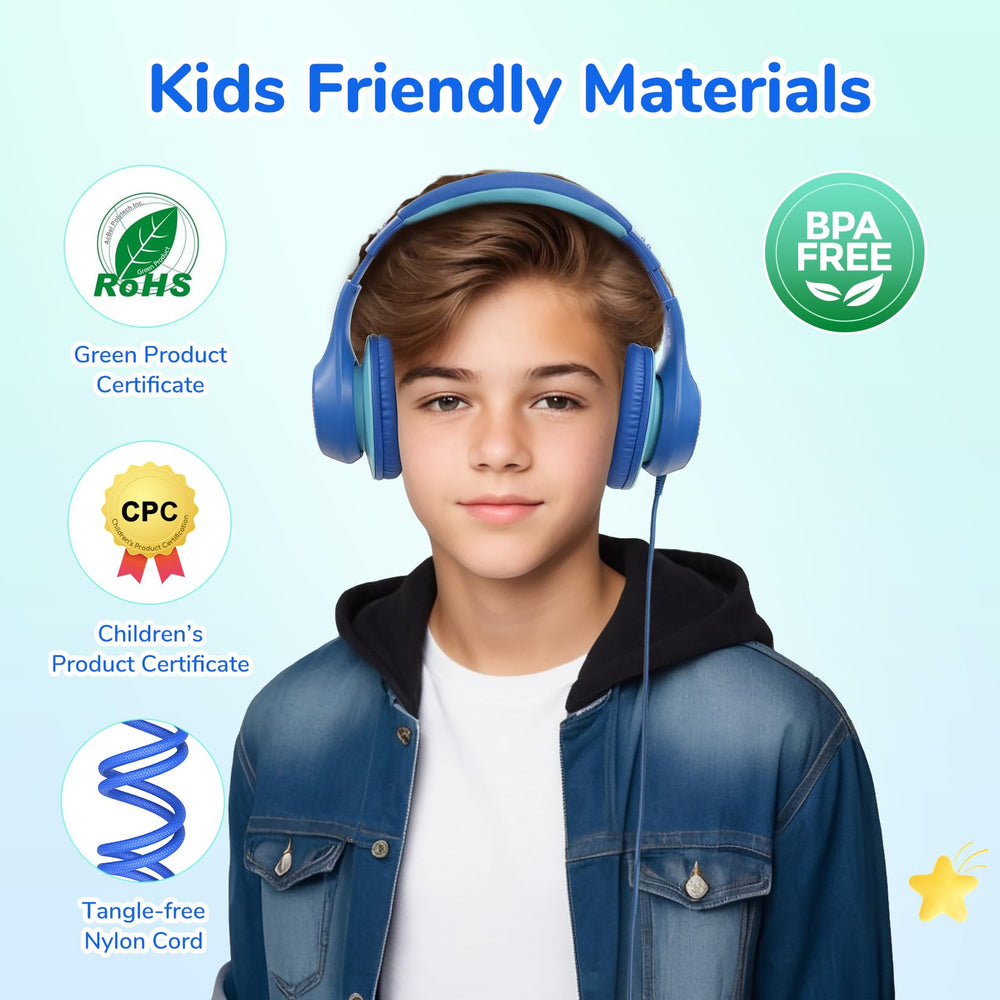 EarFun K3 Kids plegado en tamaño portátil para fácil transporte