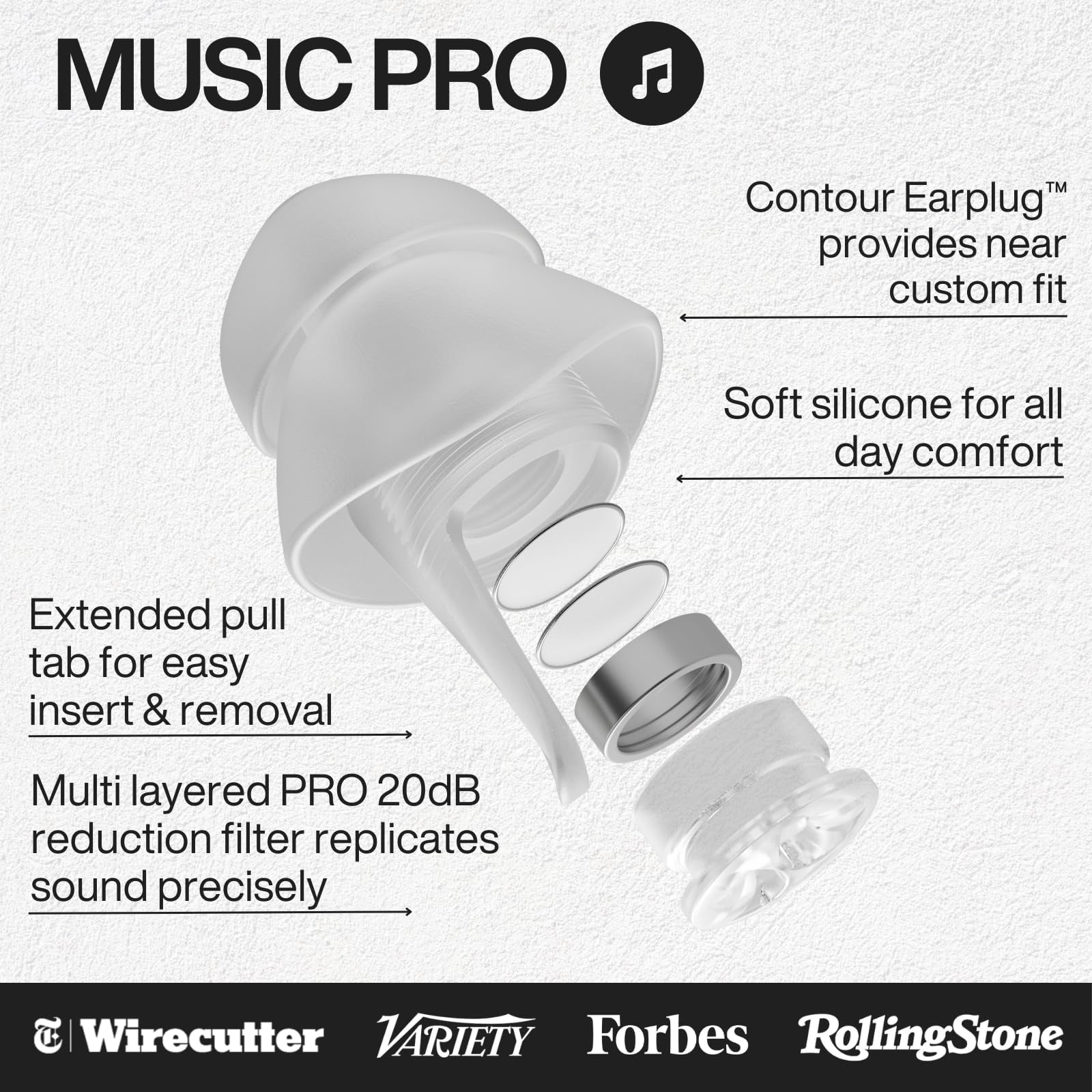 EarPeace tapón detalle de silicona suave para ajuste cómodo