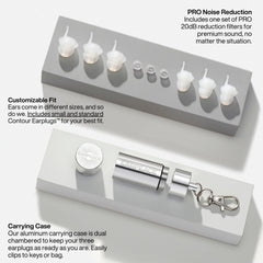EarPeace tapón colocado en oreja demostrando uso seguro