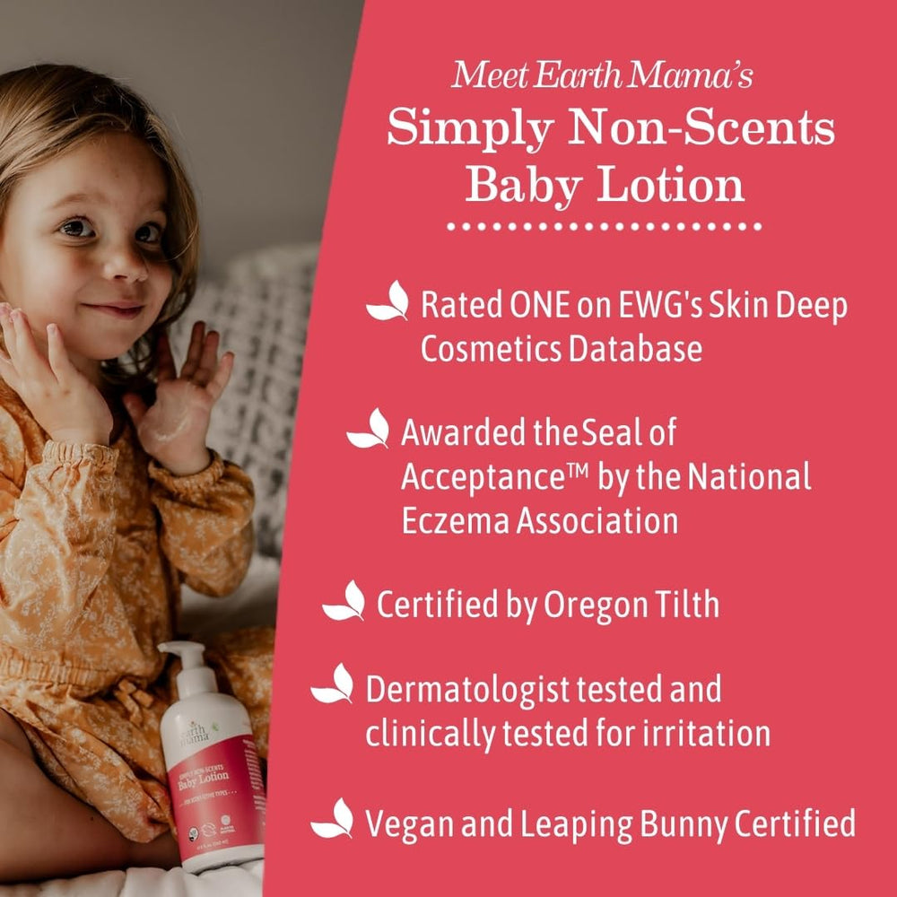 Earth Mama frasco 8 oz junto a objetos para comparar tamaño real