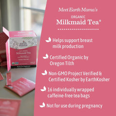 Earth Mama caja abierta con bolsitas visibles para preparación fácil