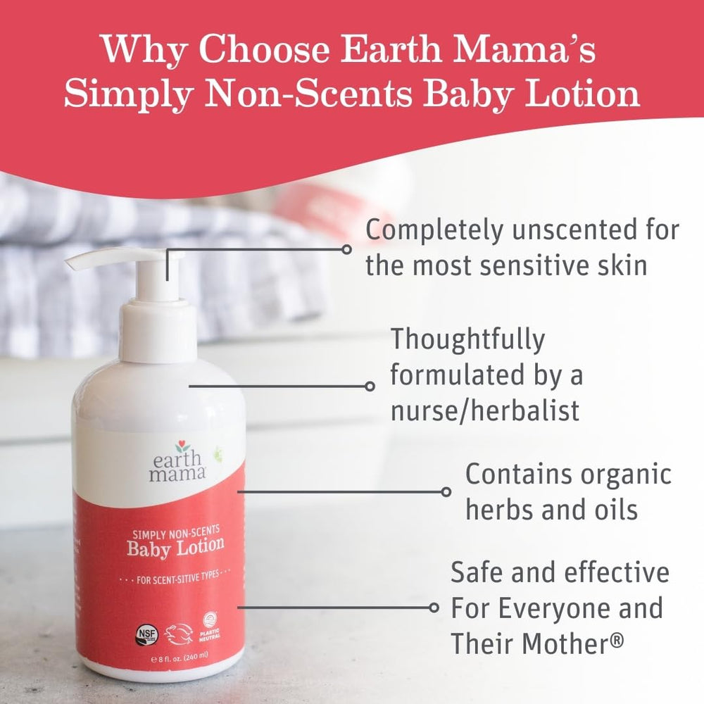 Earth Mama textura cremosa de la loción para hidratación profunda