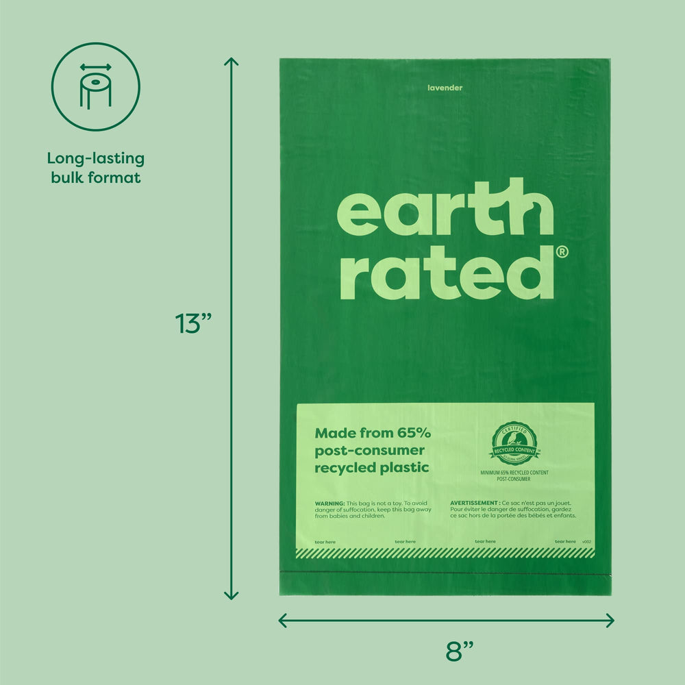 Earth Rated rollo en dispensador portátil, acceso rápido en paseos