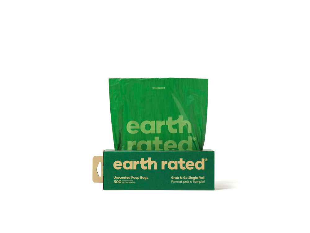 Earth Rated roll frontal mostrando el embalaje, práctico y ahorra tiempo