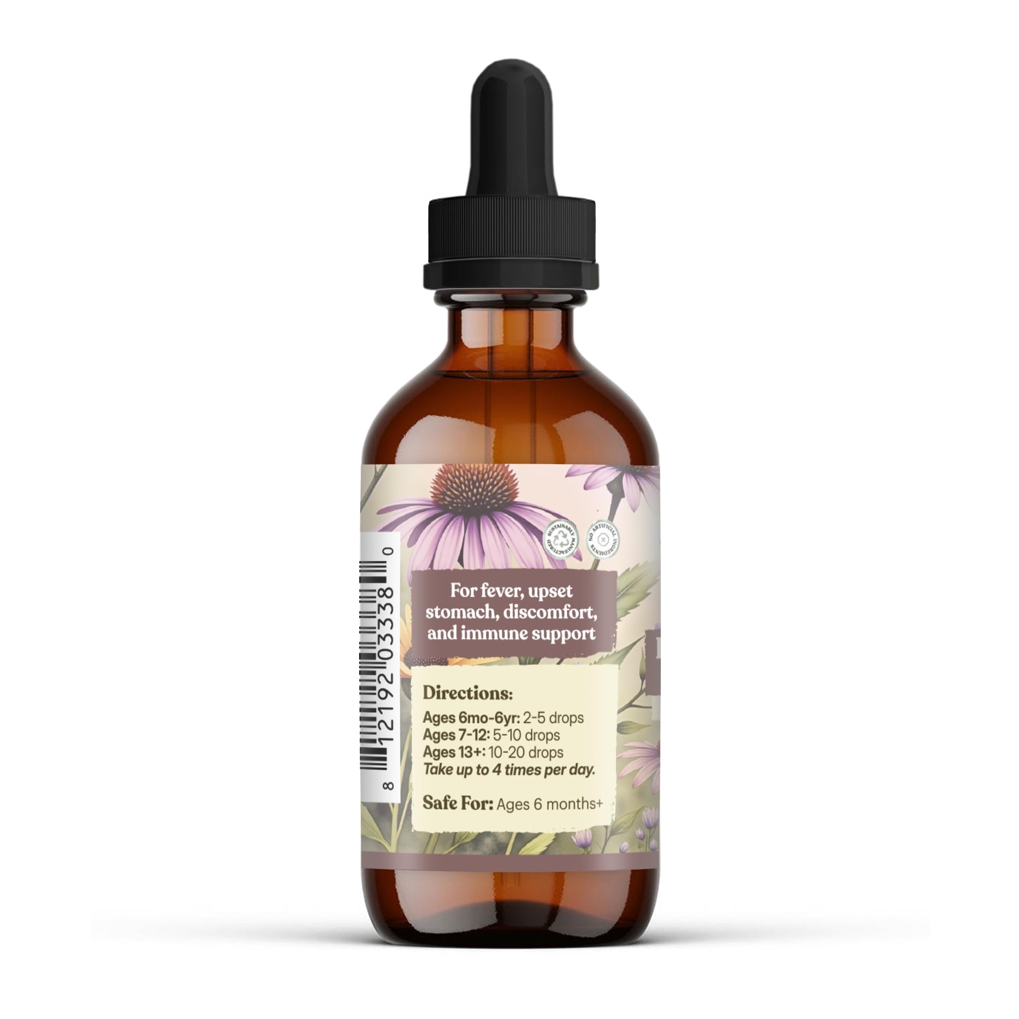 Earthley Wellness etiqueta con lista de ingredientes orgánicos visible y transparente
