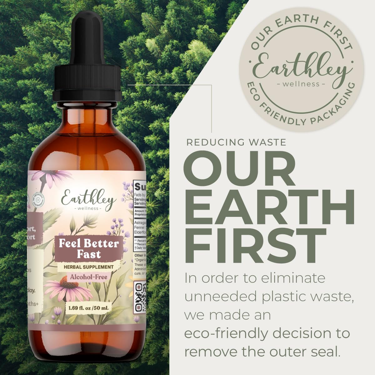 Earthley Wellness frasco en mano para comparar tamaño y duración estimada