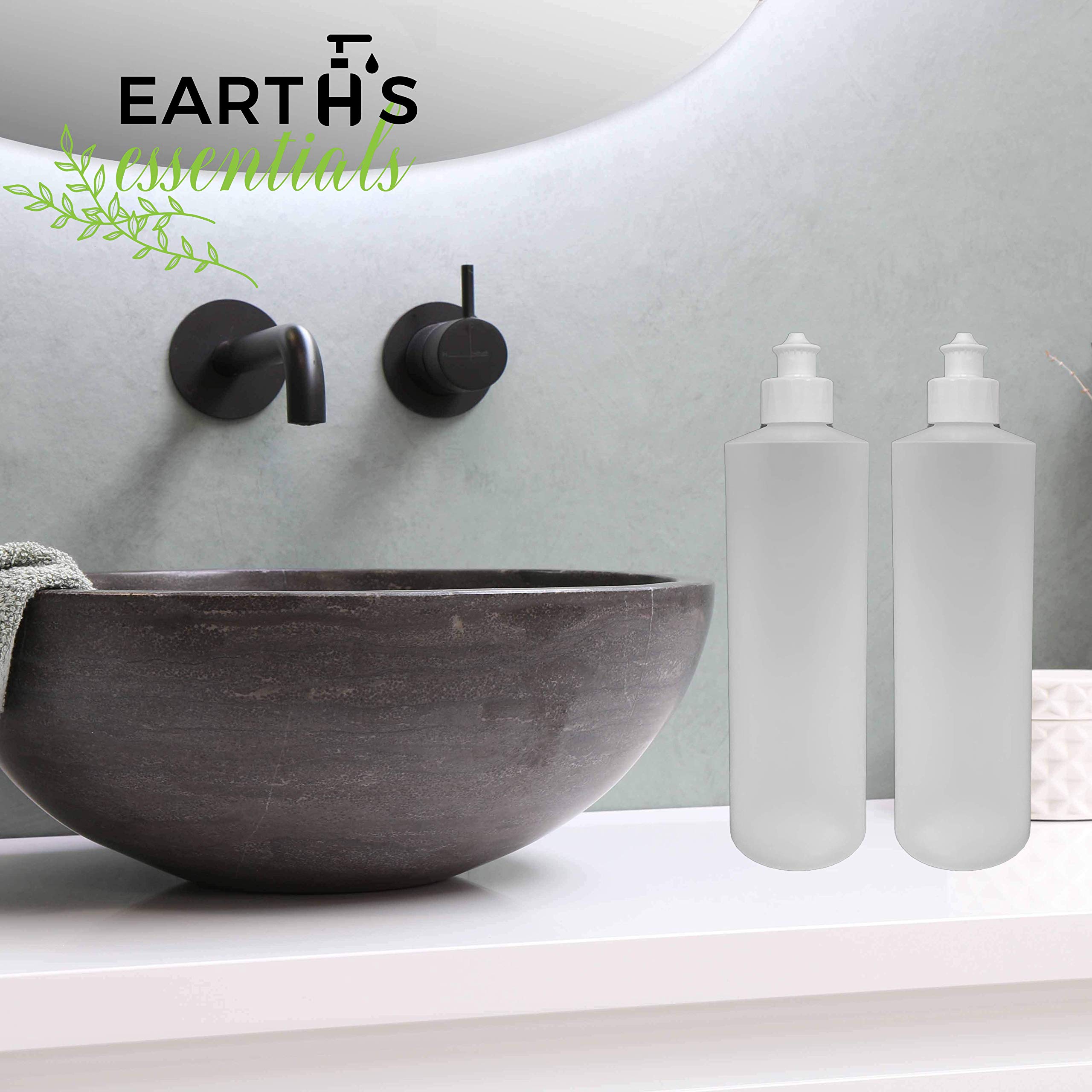 Earth's Essentials conjunto del pack con dos botellas, tapas y embudo patentado