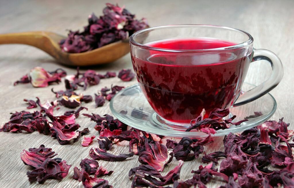 EarthWise Aromatics taza con infusión roja de hibisco para sabor intenso y aroma