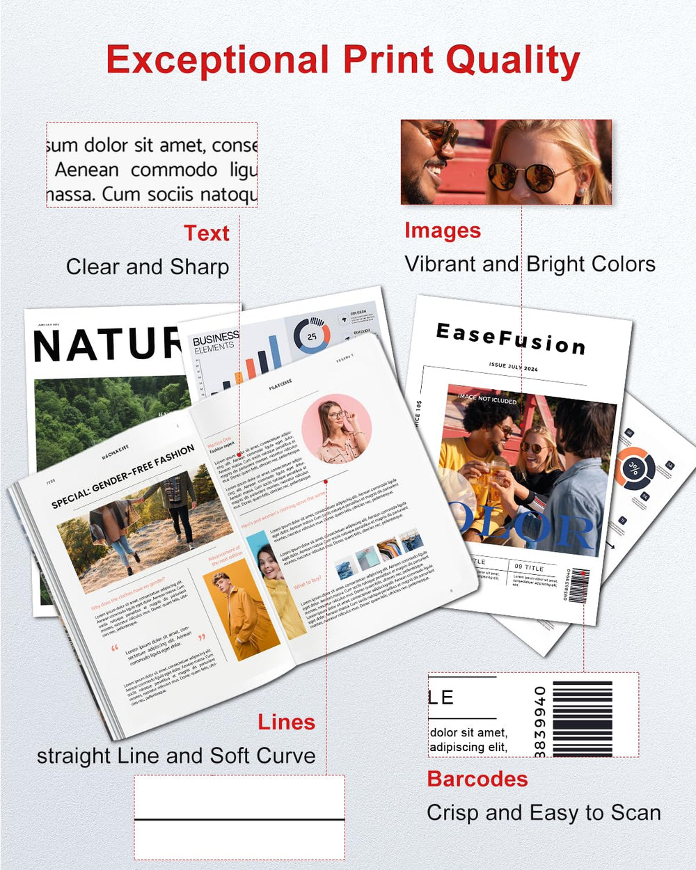 EaseFusion impresión fotográfica color, tonos vibrantes y reproducción fiel