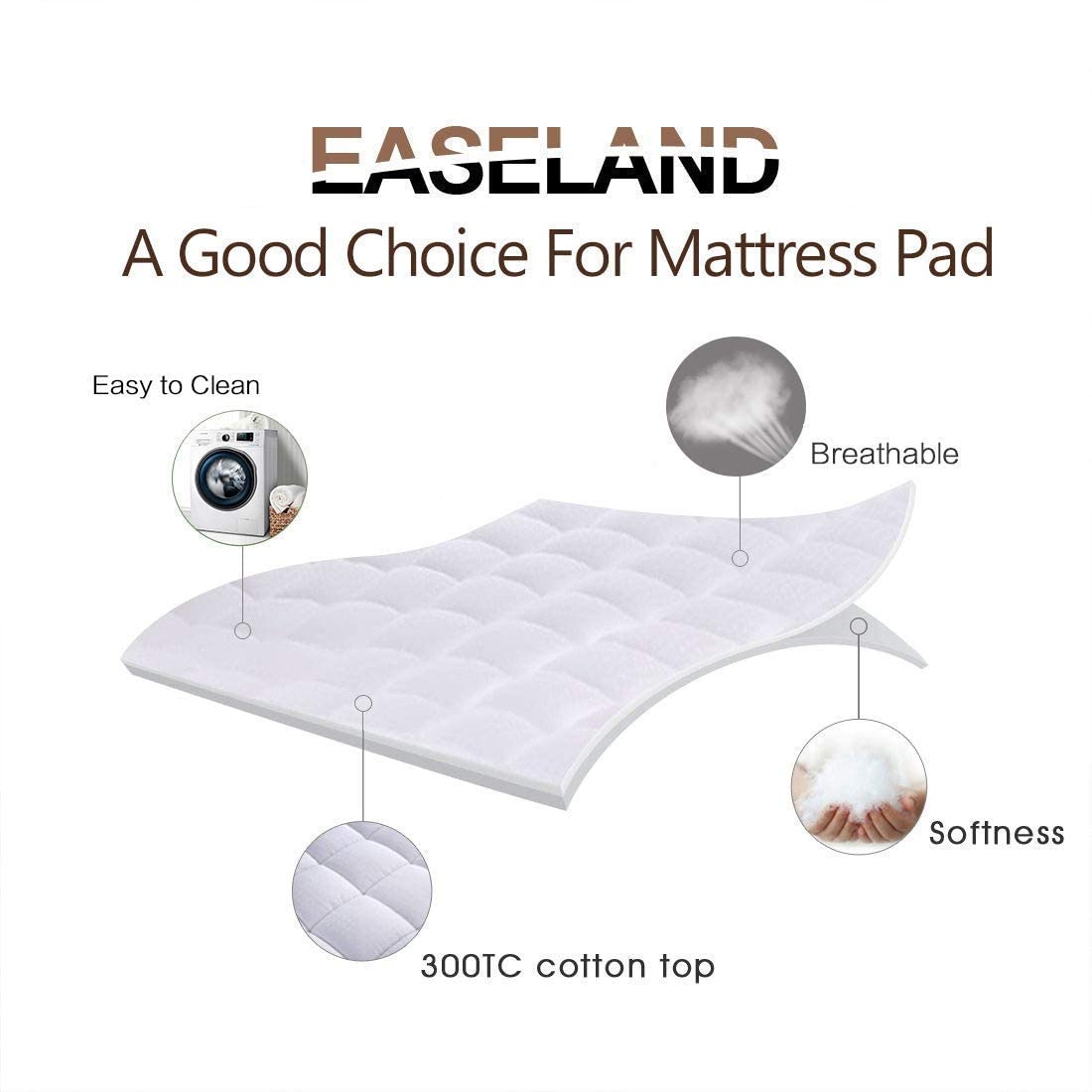 EASELAND textura algodón 300TC visible, aporta frescura y absorción