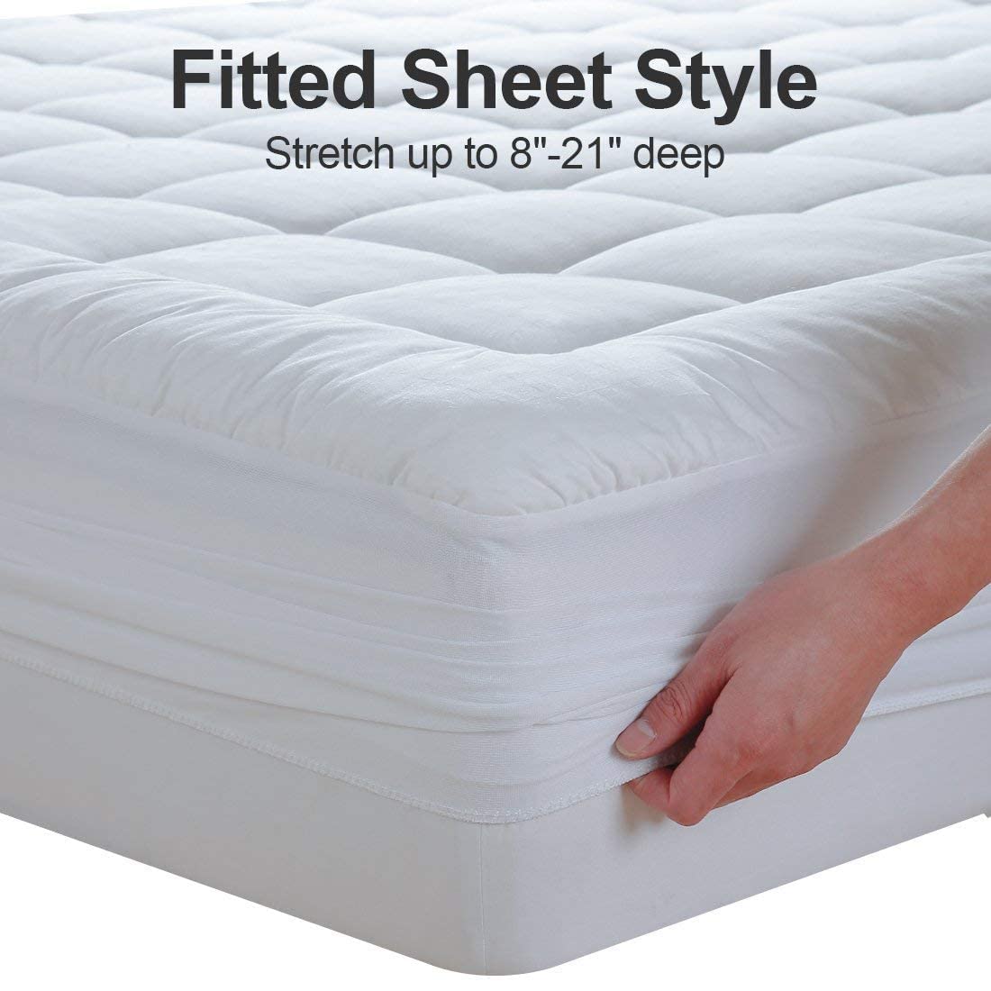 EASELAND topper colocado en cama twin mejora confort inmediato