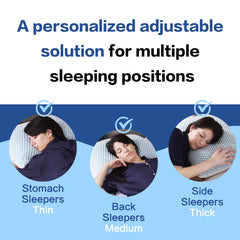 EASELAND almohada en cama estilo dormitorio, favorece sueño fresco y apoyo