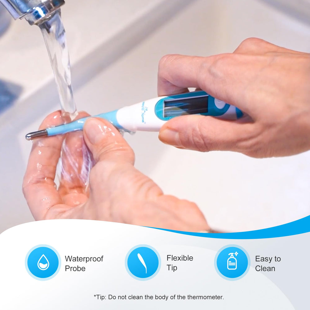 easy@Home app Premom abierta con registro manual de temperatura para análisis de ciclo