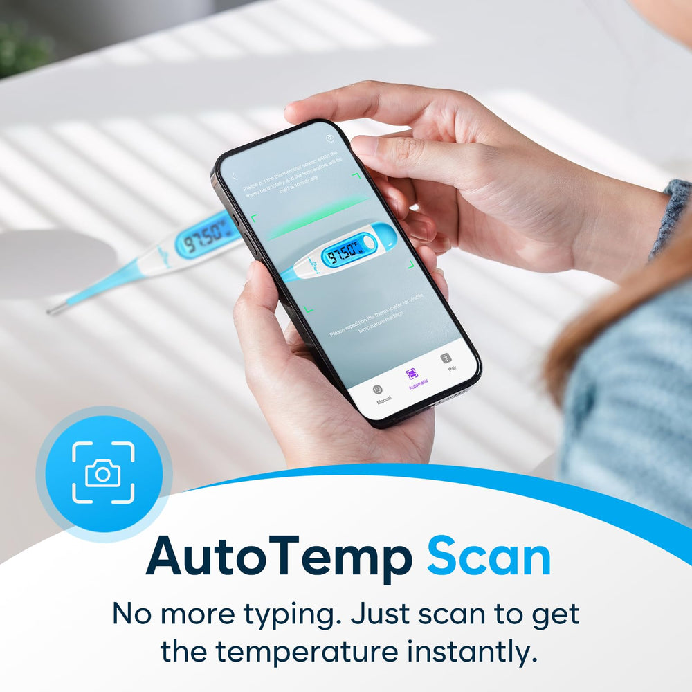 easy@Home termómetro colocado en boca, demostrando medición estable y oportunidad