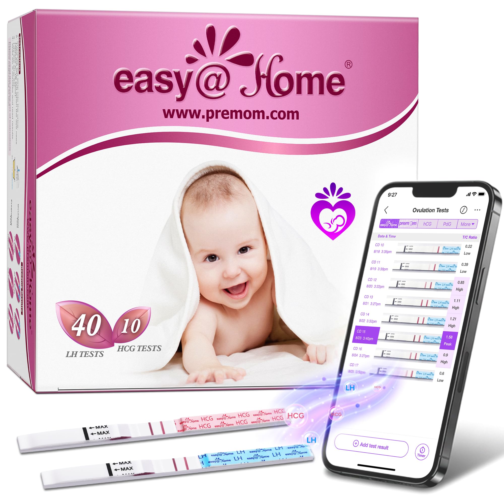 Easy@Home frente del empaque mostrando cantidades y compatibilidad