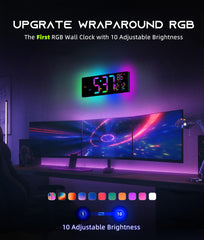 EASYERA reloj iluminado en rojo RGB ideal para salas de gaming y energía visual