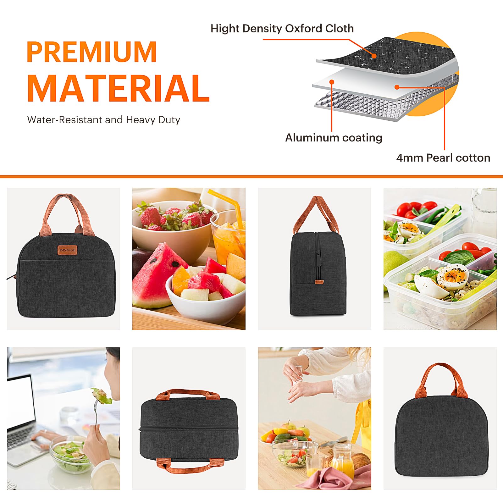 EASYFUN bolsa con táperes y botella dentro, organización y comodidad para almuerzo