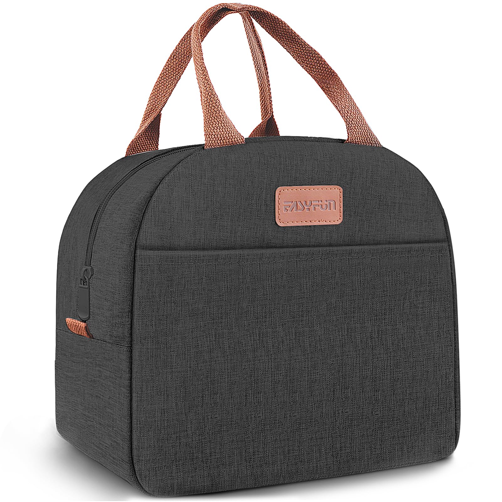 EASYFUN vista frontal del bolso con cremallera y bolsillo, portátil y ordenado