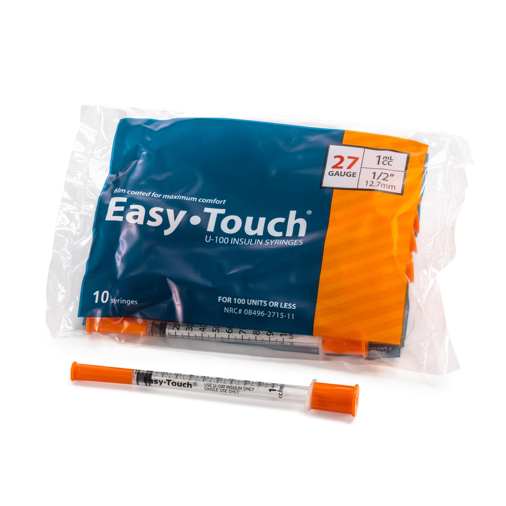 EasyTouch jeringa dentro de polybag para manejo limpio