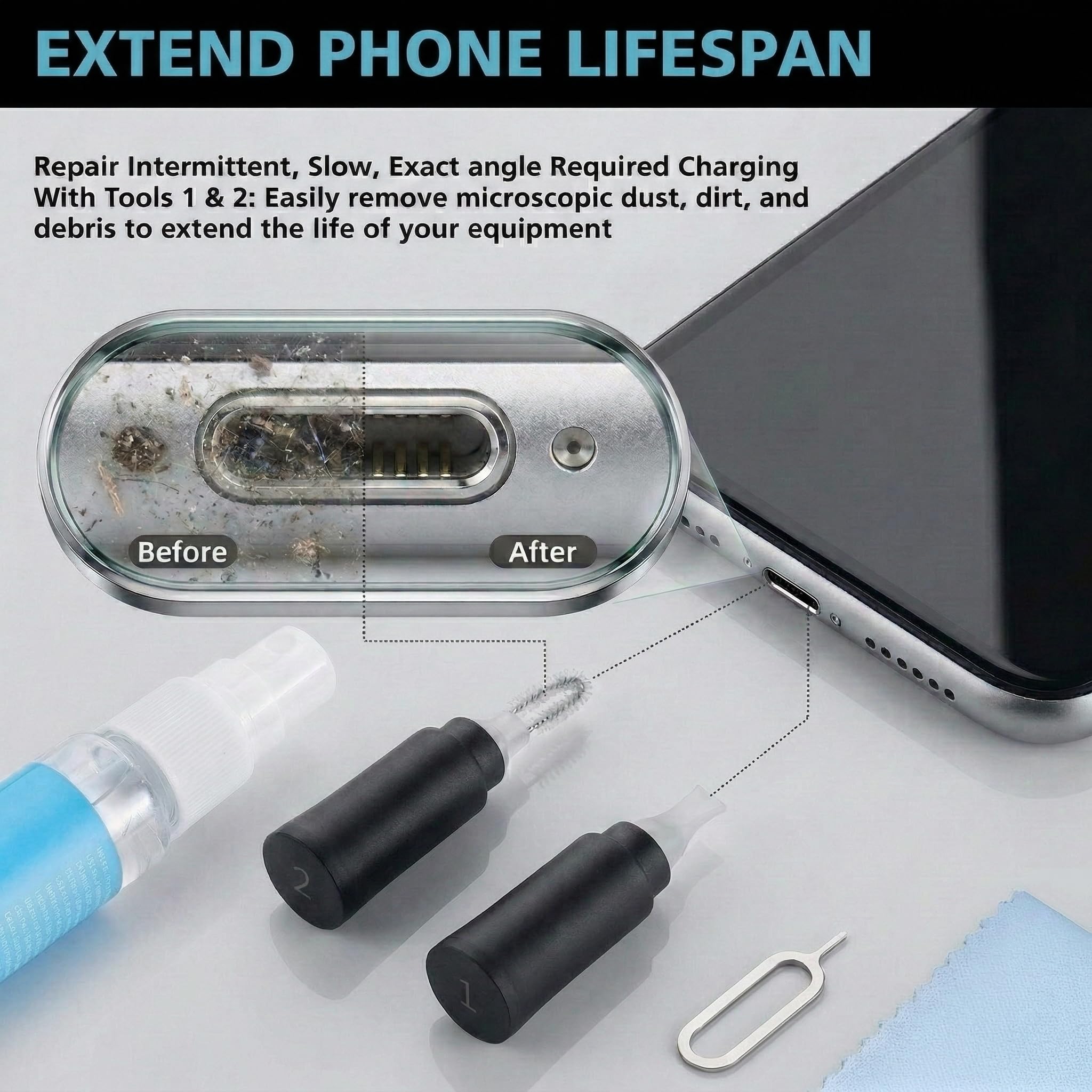 Ecasp brocha de terciopelo limpiando salida de audio, protege superficies