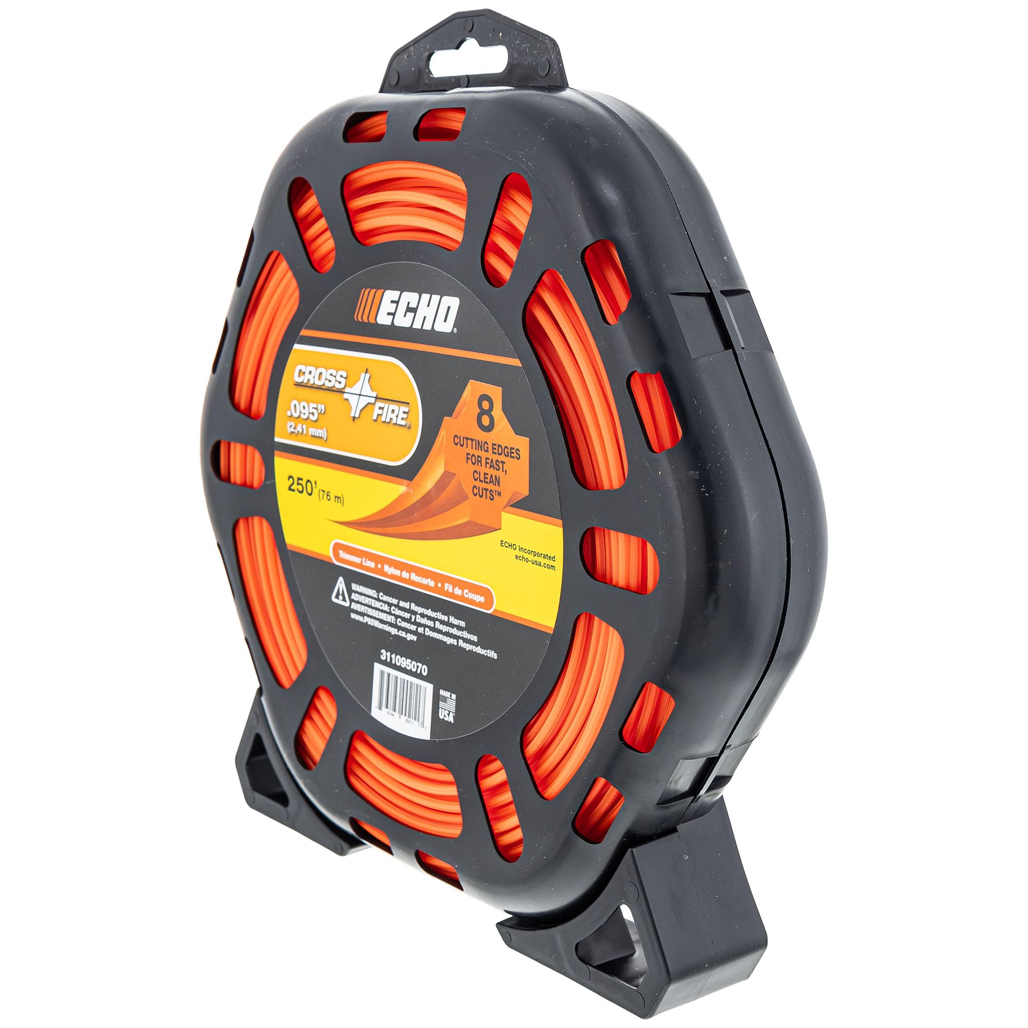 ECHO detalle de los ocho filos Cross Fire que mejora cortes y eficiencia
