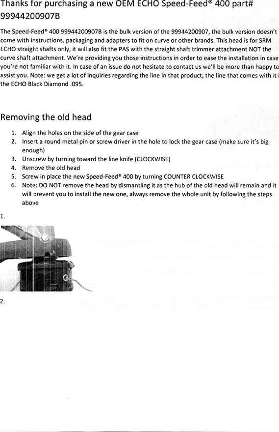 Cabezal ECHO Speed Feed 400 en uso, facilita recarga rápida de hilo