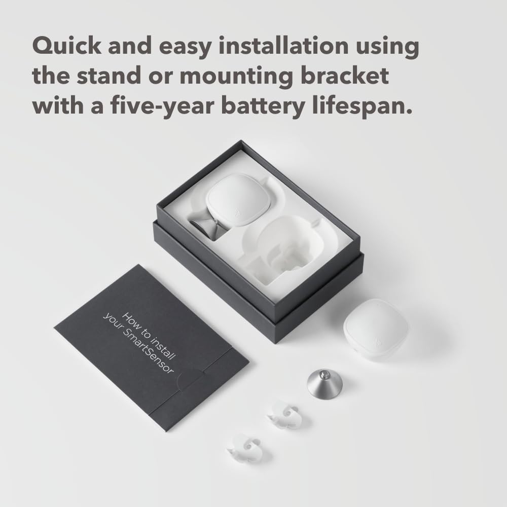 ecobee sensor en sala detectando ocupación y mejorando confort