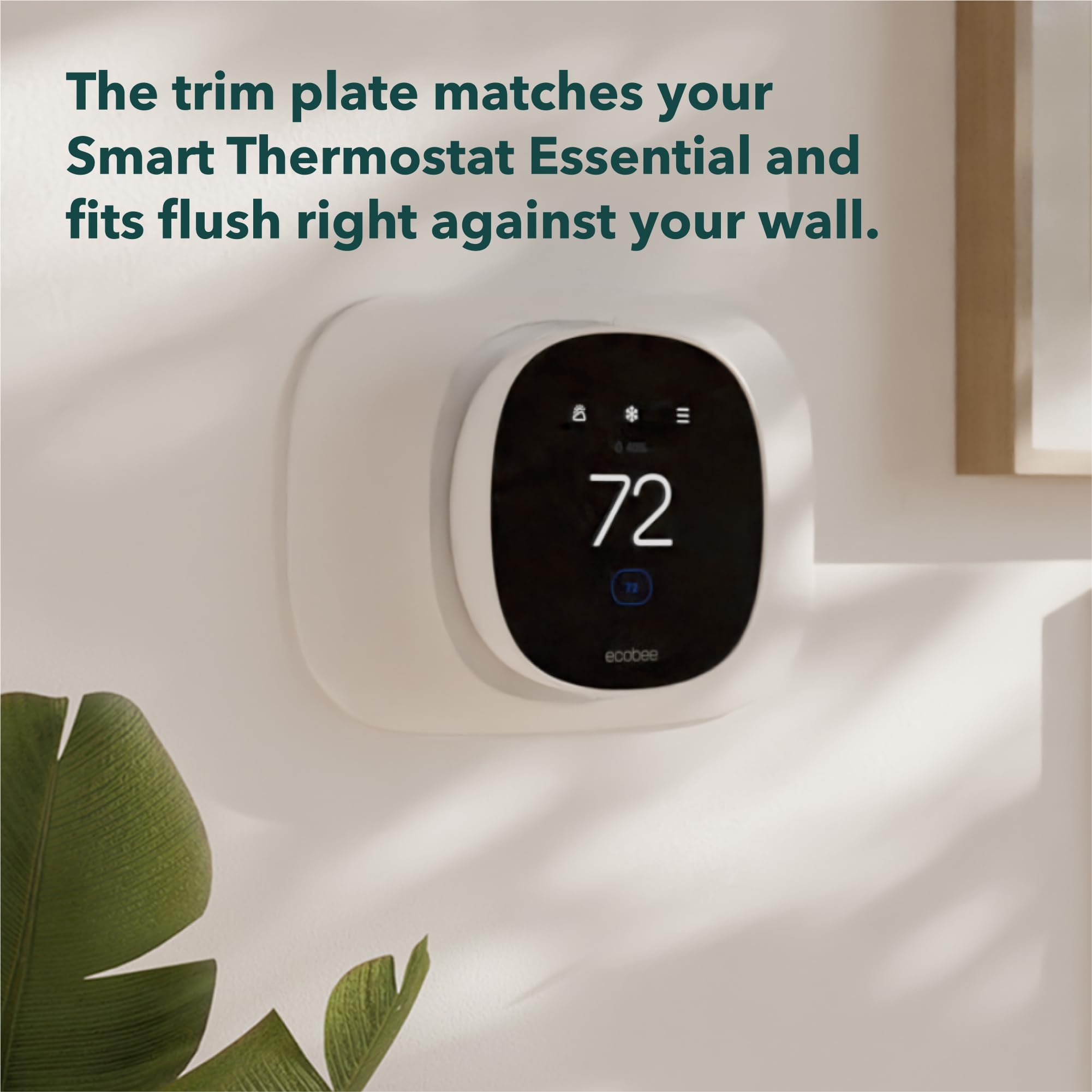 ecobee trim plate comparacion de escala para ver tamaño y cobertura