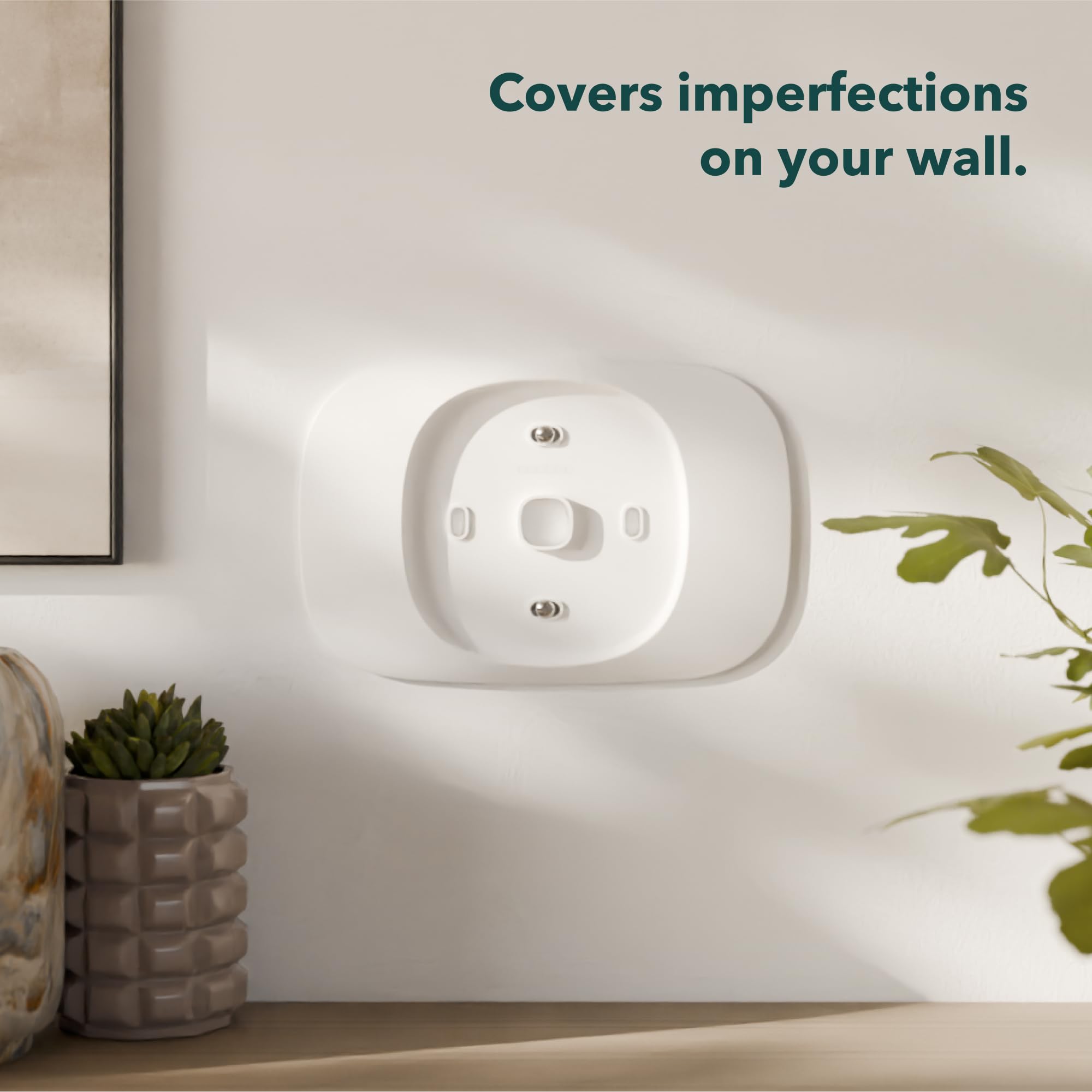 ecobee trim plate textura de superficie lisa que facilita limpieza